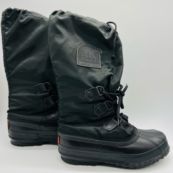 SOREL SNOW LION WOMENS BLACK WATERPROOF BOOTS SIZE 6 - Picture 12 of 16